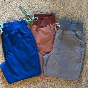 Set of 3 Figs Scrubs bottoms Size M